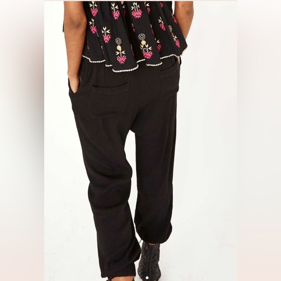 Ulla Johnson Freja High Rise Suspender Pants Noir Black Size 4 Overalls Harem - Picture 4 of 16